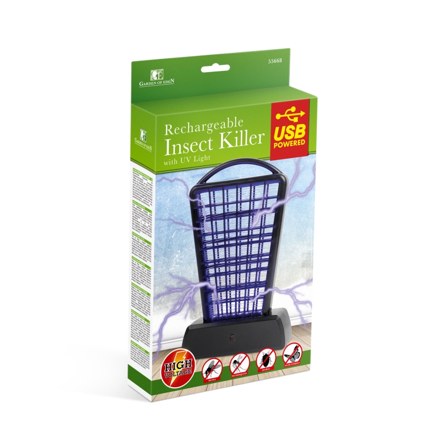 UV-hyönteisloukku 1000 mAh/5V musta
