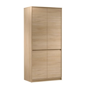 Vaatekaappi MIYABI 90x198x52 cm, Cremona-tammi