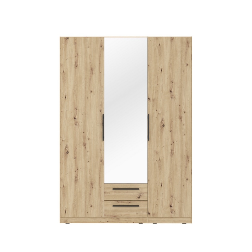 Vaatekaappi peilillä MARO 150x213 cm artisan-tammi