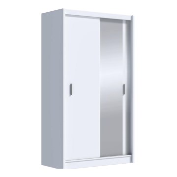 Vaatekaappi peilillä SABRINA 150x215 cm valkoinen