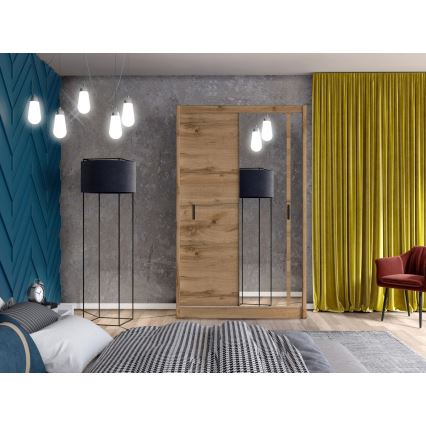 Vaatekaappi peilillä SABRINA 150x215 cm woltan tammi