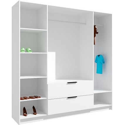 Vaatekaappi peilillä VISTA 200x215 cm artisan-tammi/grafiitti