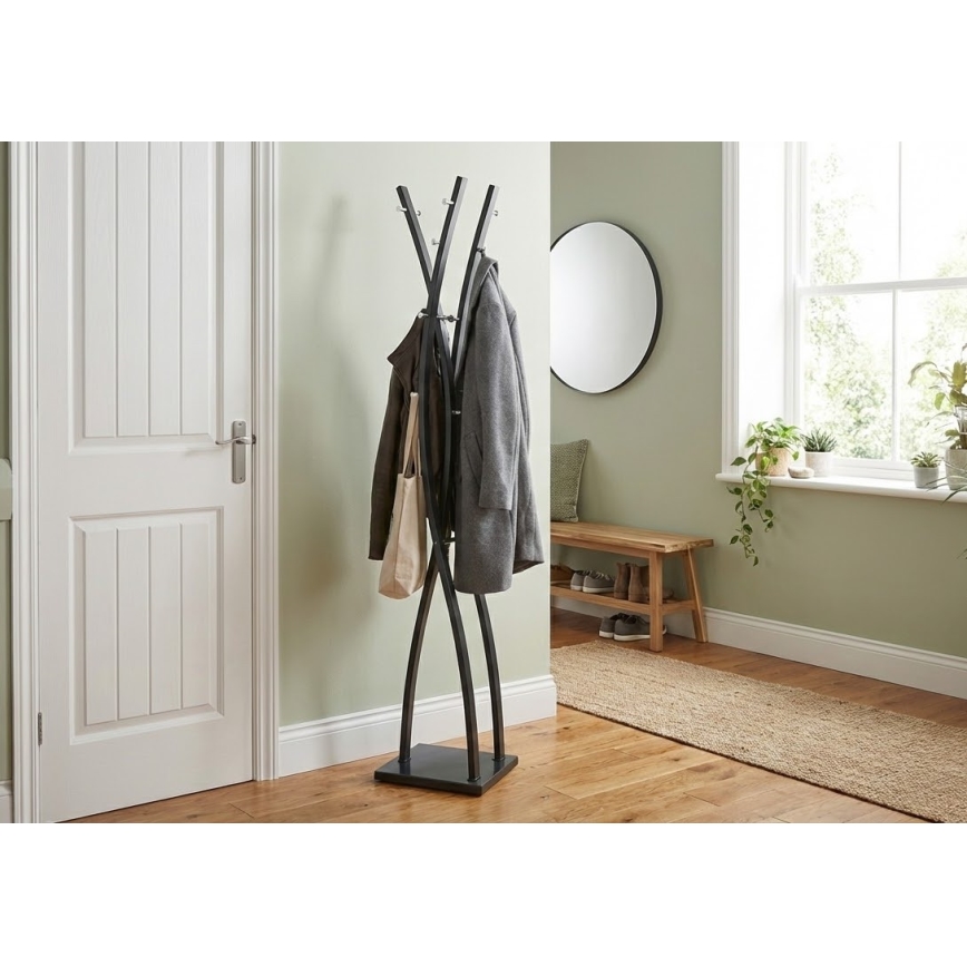 Vaateripustin VALET 179x35 cm musta