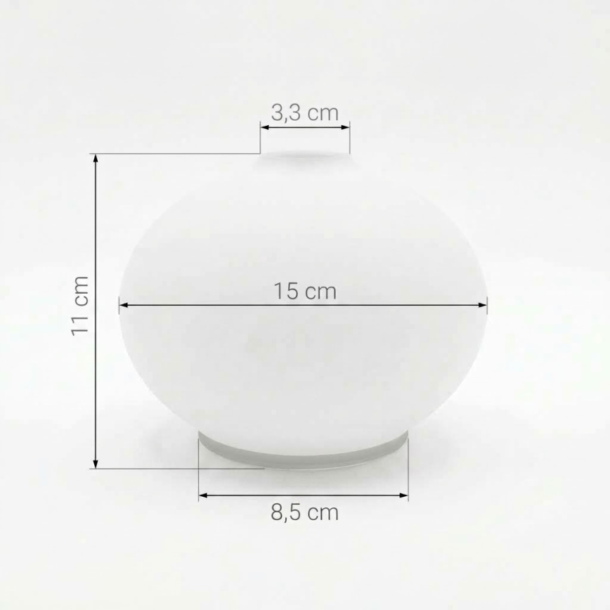 Vaihtokruunu E14 halkaisija 15 cm valkoinen