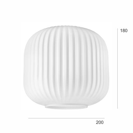 Vaihtokruunu HARMA E27 18x20 cm valkoinen