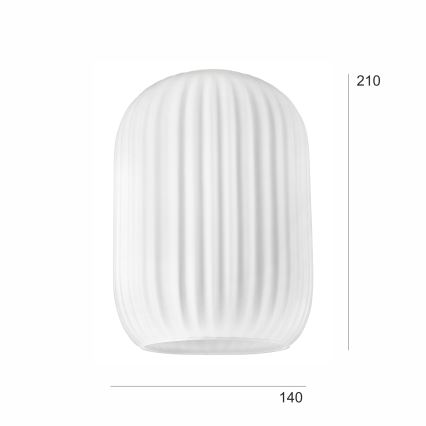 Vaihtokruunu HARMA E27 21x14 cm valkoinen