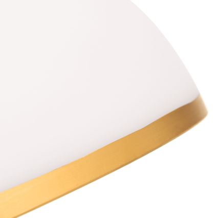 Vaihtolasi kattokruunulle ja lattiavalaisimelle OLD LAMP E27 halkaisija 30 cm valkoinen/kulta