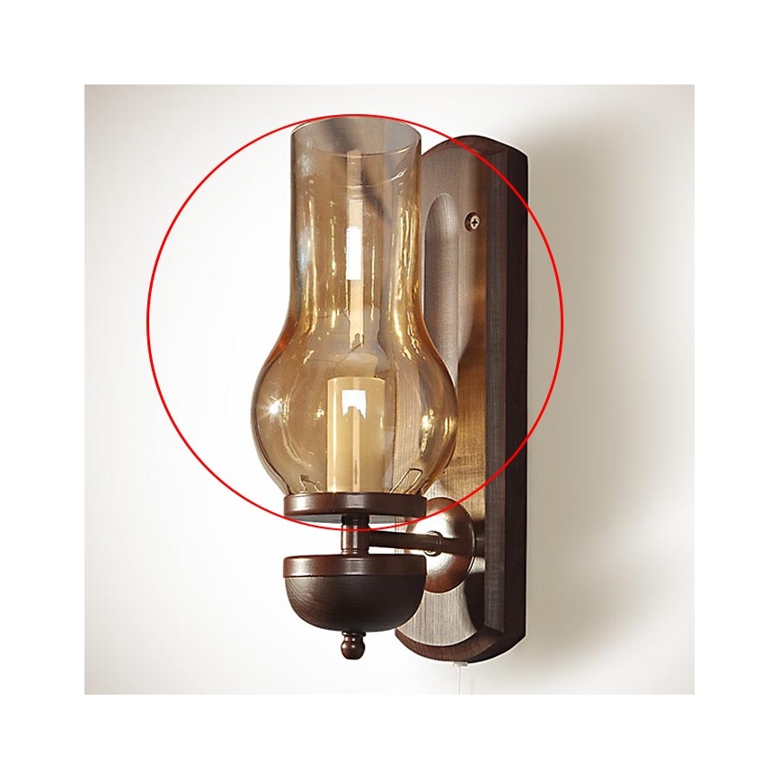 Vaihtolasi seinävalaisimiin TAVERN/COTTAGE E14 210x110 mm ruskea