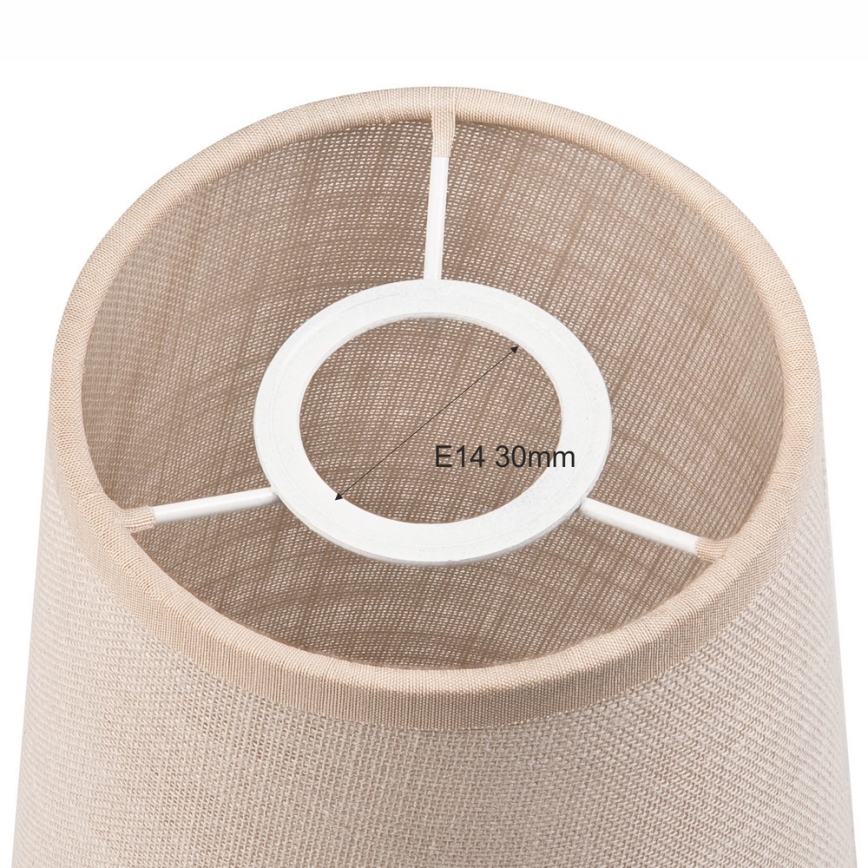 Vaihtovarjostin kattokruunulle ja seinävalaisimelle ANTONIO E14 150x120 mm beige