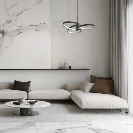 Vaijerikiinnitteinen LED-riippuvalaisin RIBBON LED/25W/230V 4000K musta