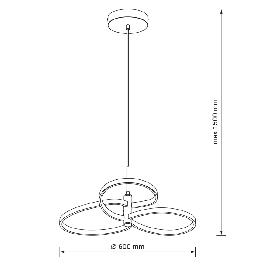 Vaijerikiinnitteinen LED-riippuvalaisin RIBBON LED/25W/230V 4000K musta