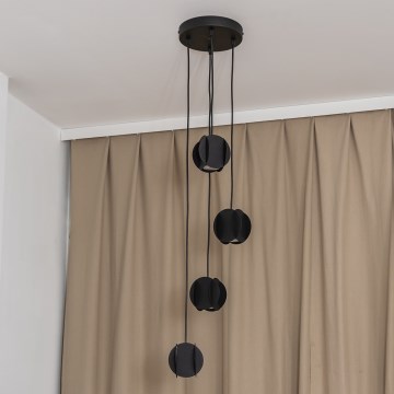 Vaijerikiinnitteinen riippuvalaisin GAMBIT 4xGU10/10W/230V musta