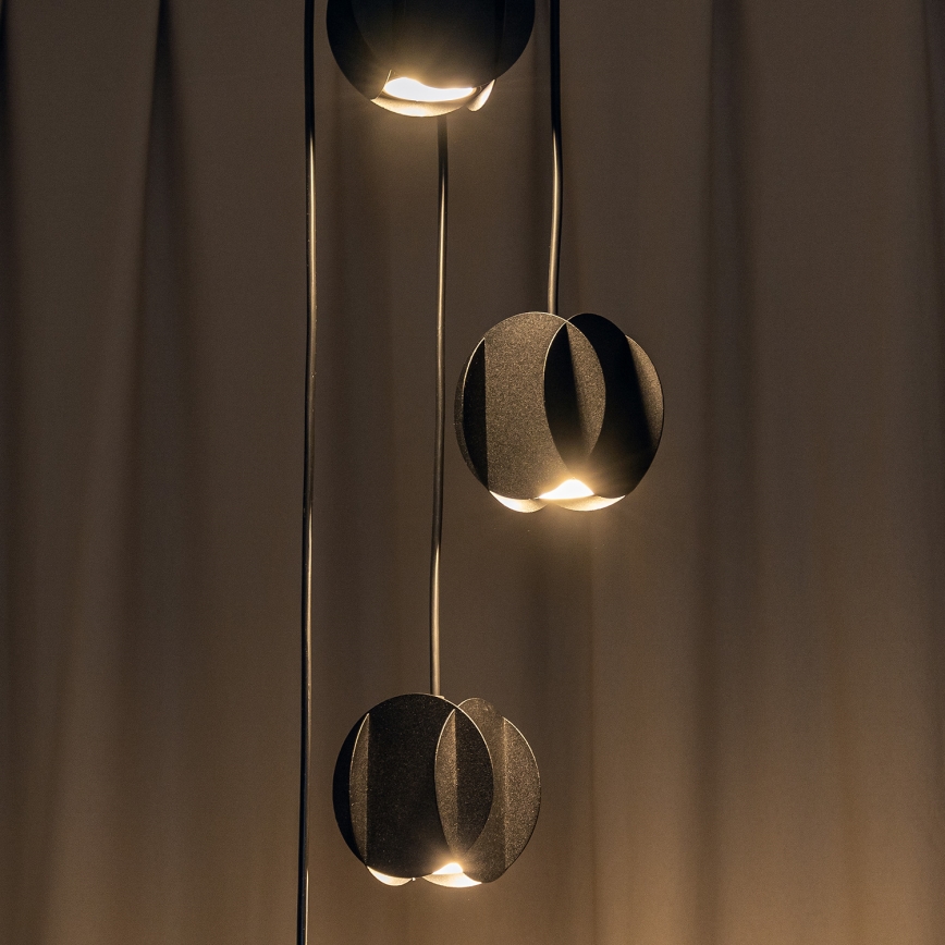 Vaijerikiinnitteinen riippuvalaisin GAMBIT 4xGU10/10W/230V musta