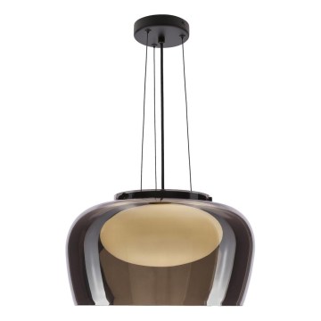 Vaijerikiinnitteinen riippuvalaisin INSIEME 1xGX53/10W/230V, halkaisija 38 cm, savunmusta