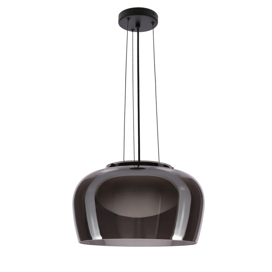 Vaijerikiinnitteinen riippuvalaisin INSIEME 1xGX53/10W/230V, halkaisija 38 cm, savunmusta