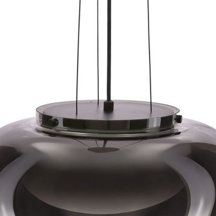 Vaijerikiinnitteinen riippuvalaisin INSIEME 1xGX53/10W/230V, halkaisija 38 cm, savunmusta