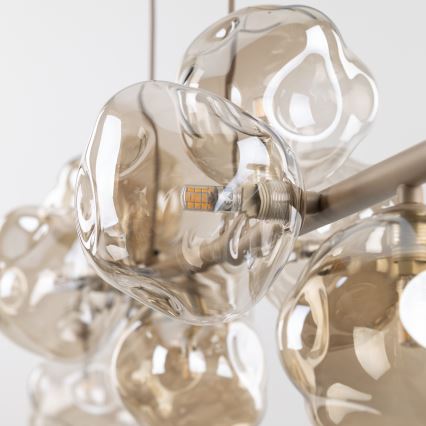 Vaijerikiinnitteinen riippuvalaisin LAVA 9xG9/8W/230V beige/savunvärinen beige