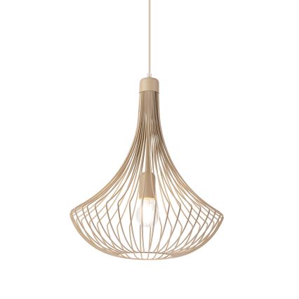 Vaijerilla ripustettava kattokruunu BALERINA 1xE27/15W/230V beige