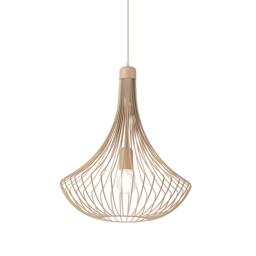 Vaijerilla ripustettava kattokruunu BALERINA 1xE27/15W/230V beige