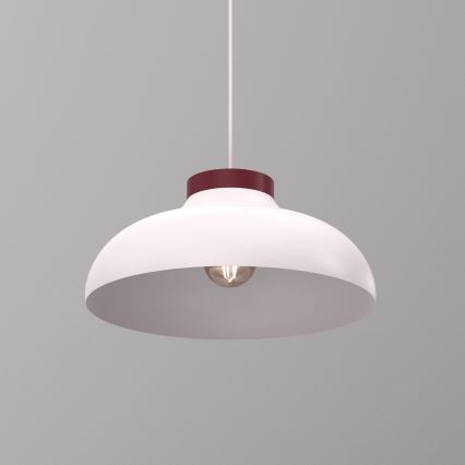 Vaijerilla ripustettava riippuvalaisin BASCA 1xE27/15W/230V kerma/burgundi