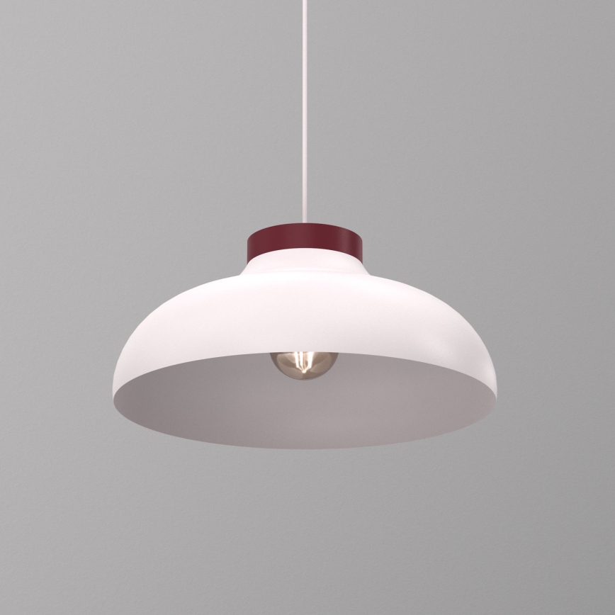 Vaijerilla ripustettava riippuvalaisin BASCA 1xE27/15W/230V kerma/burgundi