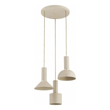Vaijerilla ripustettava VANTI-riippuvalaisin 3xE27/15W/230V beige