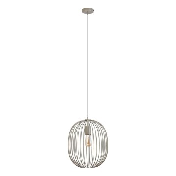 Vaijerilla roikkuva OVELLA-riippuvalaisin, 1xE27/15W/230V, halkaisija 34 cm, beige