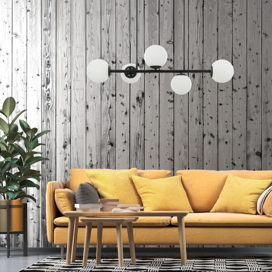 Vaijeririippuvalaisin MADDIE 5xE14/5W/230V musta