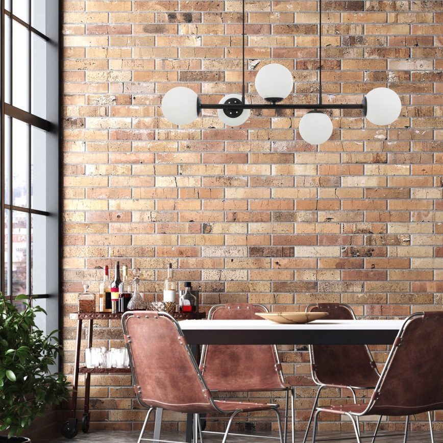 Vaijeririippuvalaisin MADDIE 5xE14/5W/230V musta