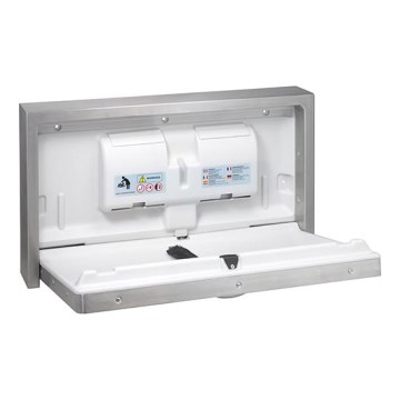 Vaipanvaihtopöytä 90x52 cm ruostumaton teräs/hopea