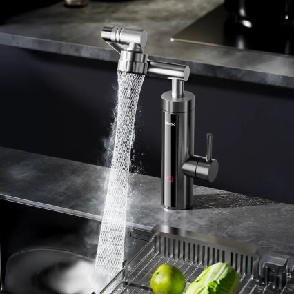 Välitön vedenlämmitin LED mukana näyttö 3000W/230V IPX4 antrasiitti