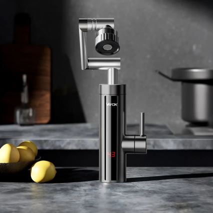 Välitön vedenlämmitin LED mukana näyttö 3000W/230V IPX4 antrasiitti