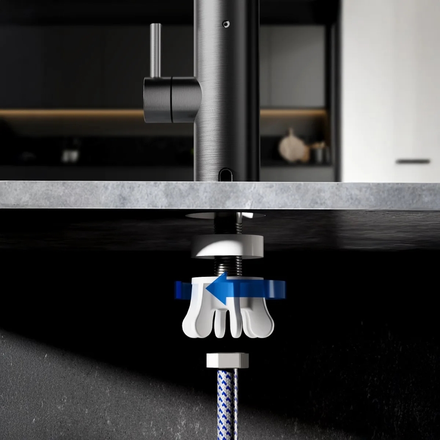 Välitön vedenlämmitin LED mukana näyttö 3000W/230V IPX4 antrasiitti