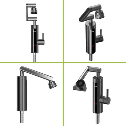 Välitön vedenlämmitin LED mukana näyttö 3000W/230V IPX4 antrasiitti