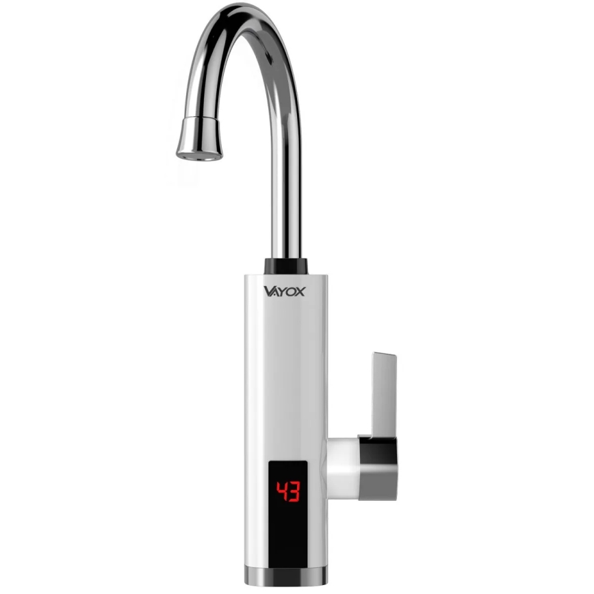 Välitön vedenlämmitin LED mukana näyttö 3000W/230V IPX4 valkoinen