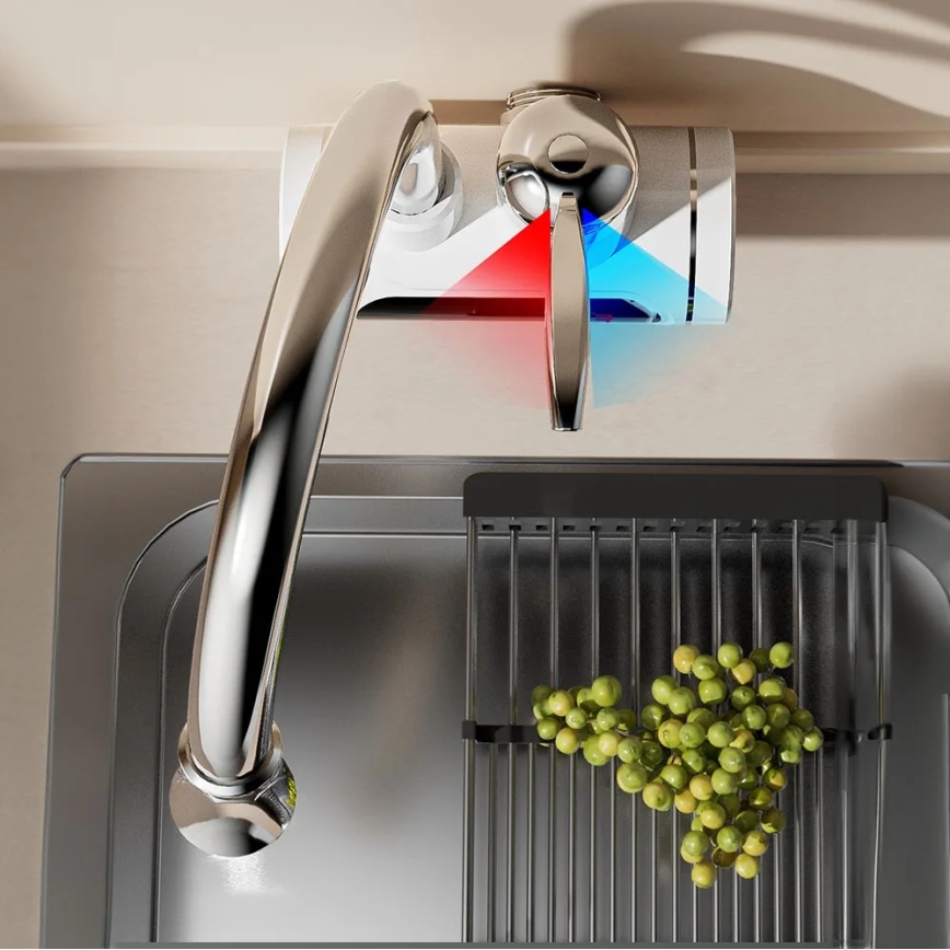 Välitön vedenlämmitin LED mukana näyttö 3000W/230V IPX4 valkoinen