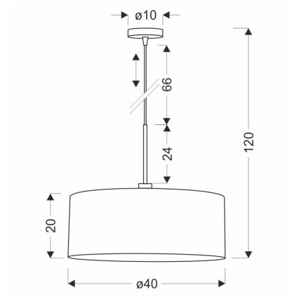 VANTI riippuvalaisin vaijerilla 1xE27/40W/230V vihreä