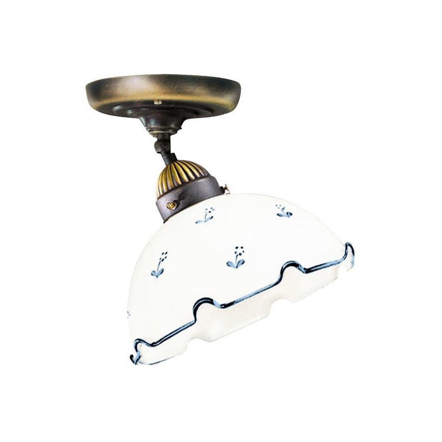 Varaava lasi universaali NONNA E27 Ø 20 cm valkoinen/sininen