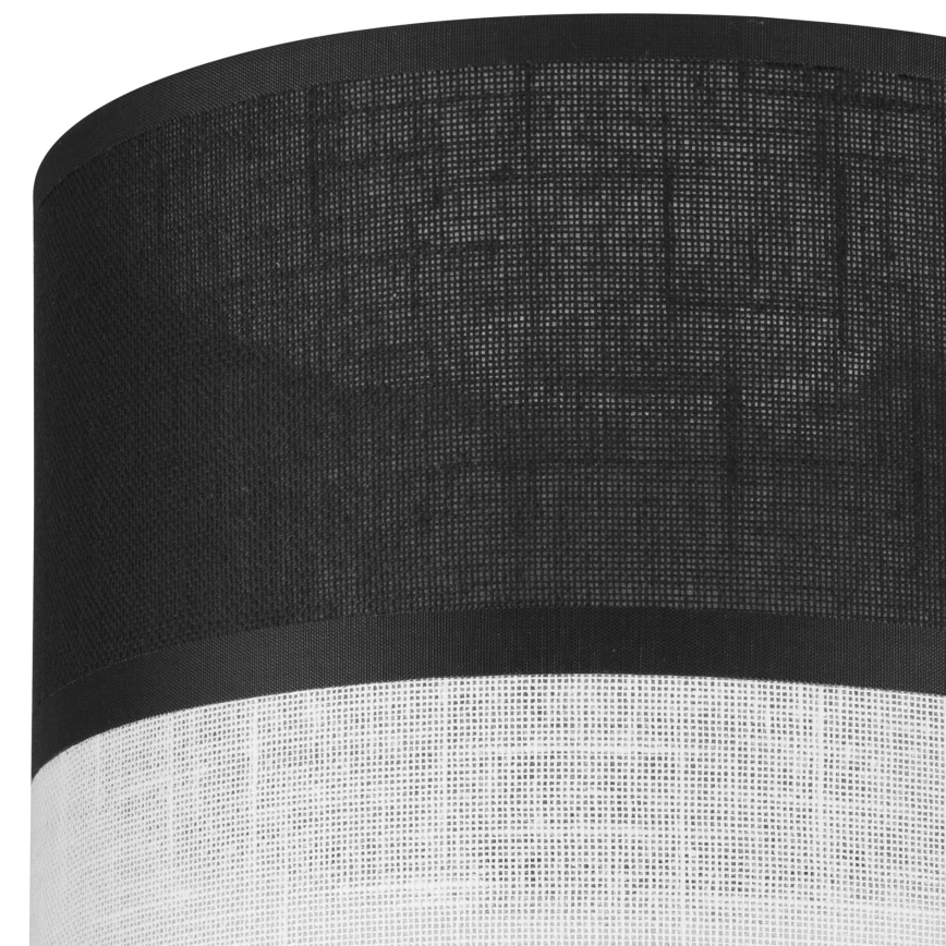 Varaava varjostin kattokruunuun, seinävalaisimeen ja pöytälamppuun ANDREA E27 halkaisija 16 cm musta/valkoinen