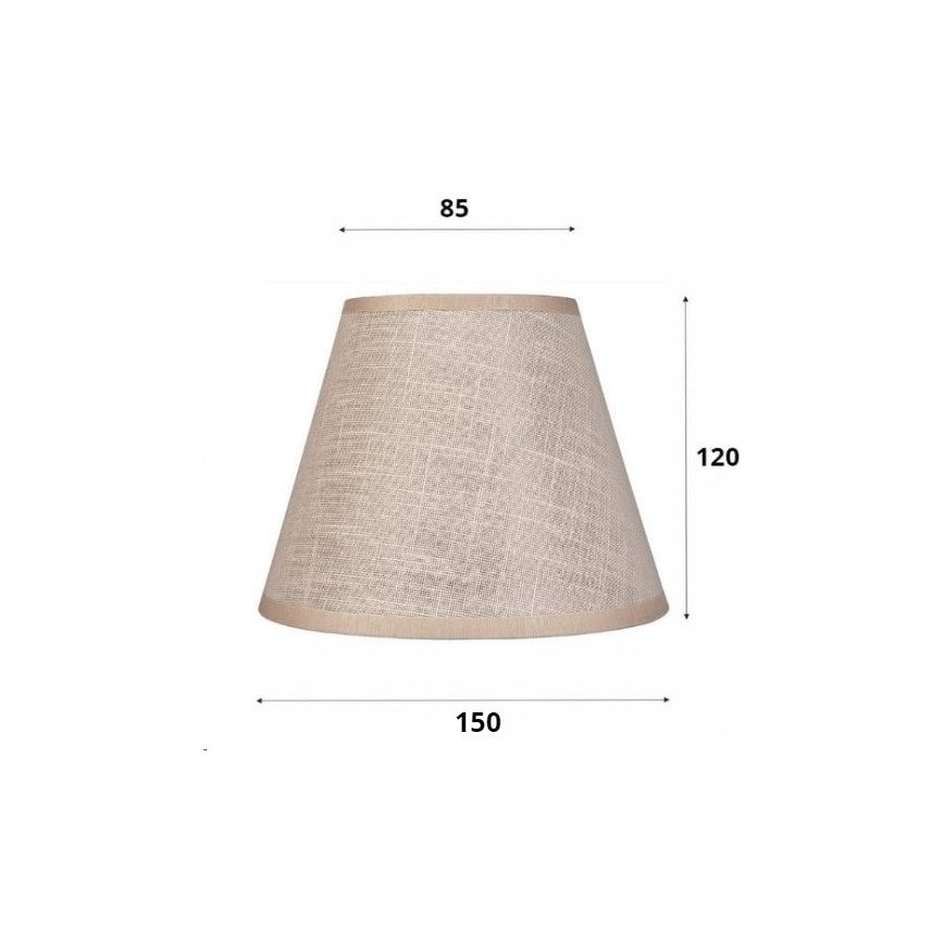 Varaava varjostin ANTONIO E14 kattokruunuun ja seinävalaisimeen 120x150 mm beige