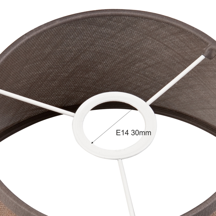 Varaava varjostin ANTONIO E14 kattokruunuun ja seinävalaisimeen 120x200 mm ruskea