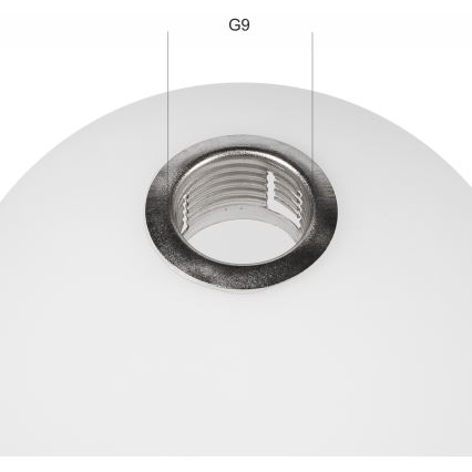 Varaava lasi ASTRO G9 kattokruunuun, halkaisija 12 cm