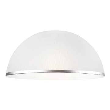 Varaosa: lasikupu kattokruunuun RETRO, ANTICO E27, halkaisija 30 cm, valkoinen/hopea