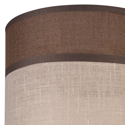 Varaava varjostin kattokruunuun, lattiavalaisimeen ja seinävalaisimeen ANDREA E27 halkaisija 16 cm ruskea/beige