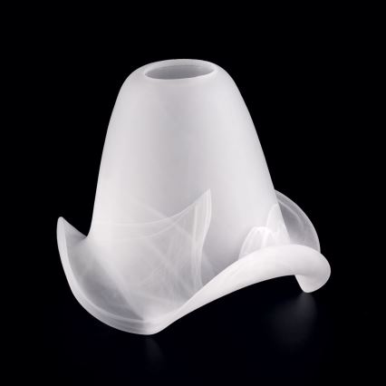 Varaava lasi kattokruunuun ja lamppuun SISI E14 halkaisija 13 cm valkoinen