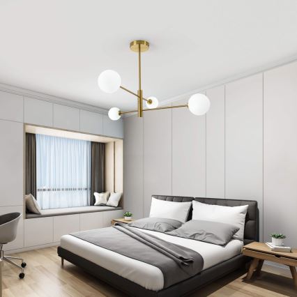 Varrellinen kattokruunu DORADO 4xG9/40W/230V, kultainen
