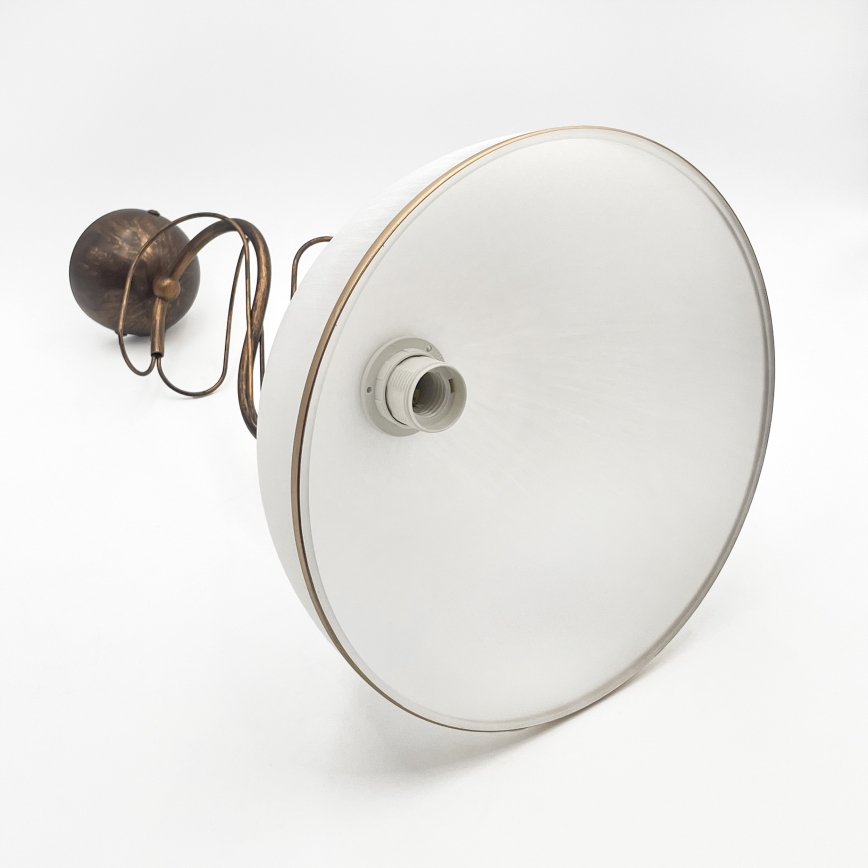 Varrellinen riippuvalaisin COBRA 1xE27/60W/230V, halkaisija 30 cm, pronssi/patina