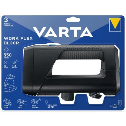 Varta 18684101401 - LED Kannettava taskulamppu WORK FLEX LED/5W/5V 2600mAh IPX4