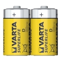 Varta 2020 - 2 kpl Sinkki-hiiliparisto SUPERLIFE D 1,5V