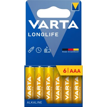 Varta 4103101746 - 6 kpl Alkaliparistoja LONGLIFE AAA 1,5V